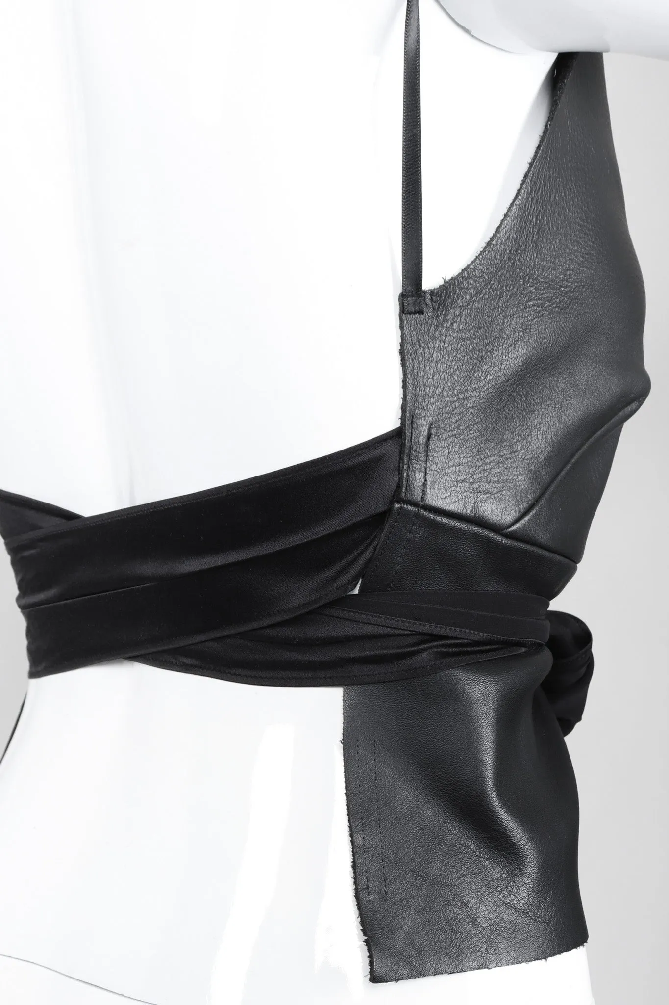 Leather Tie-Back Camisole