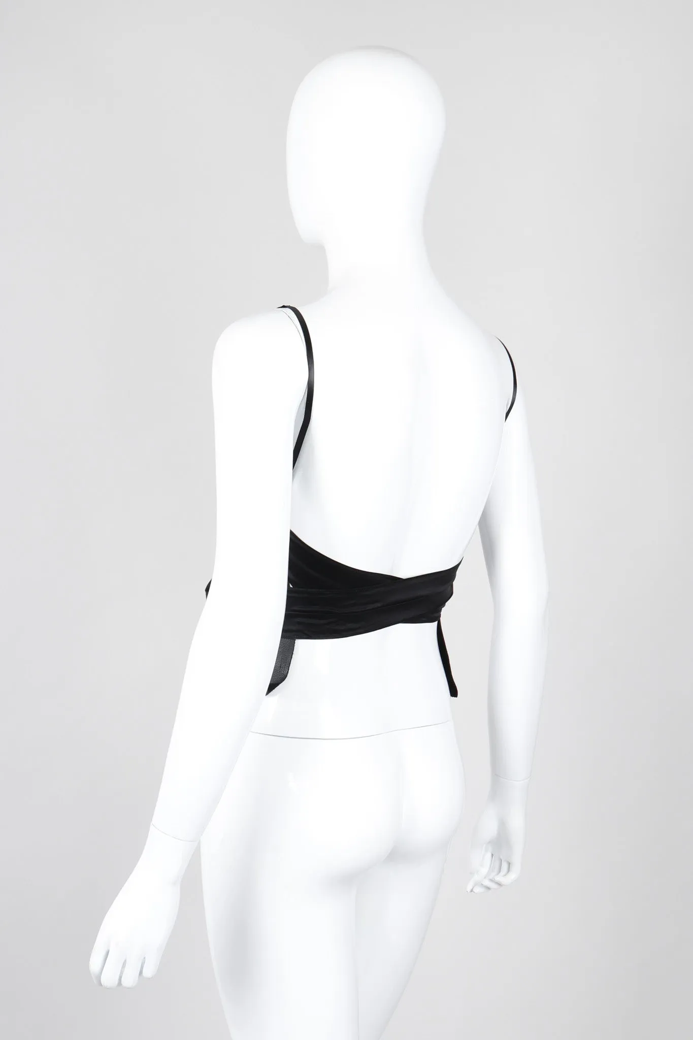 Leather Tie-Back Camisole