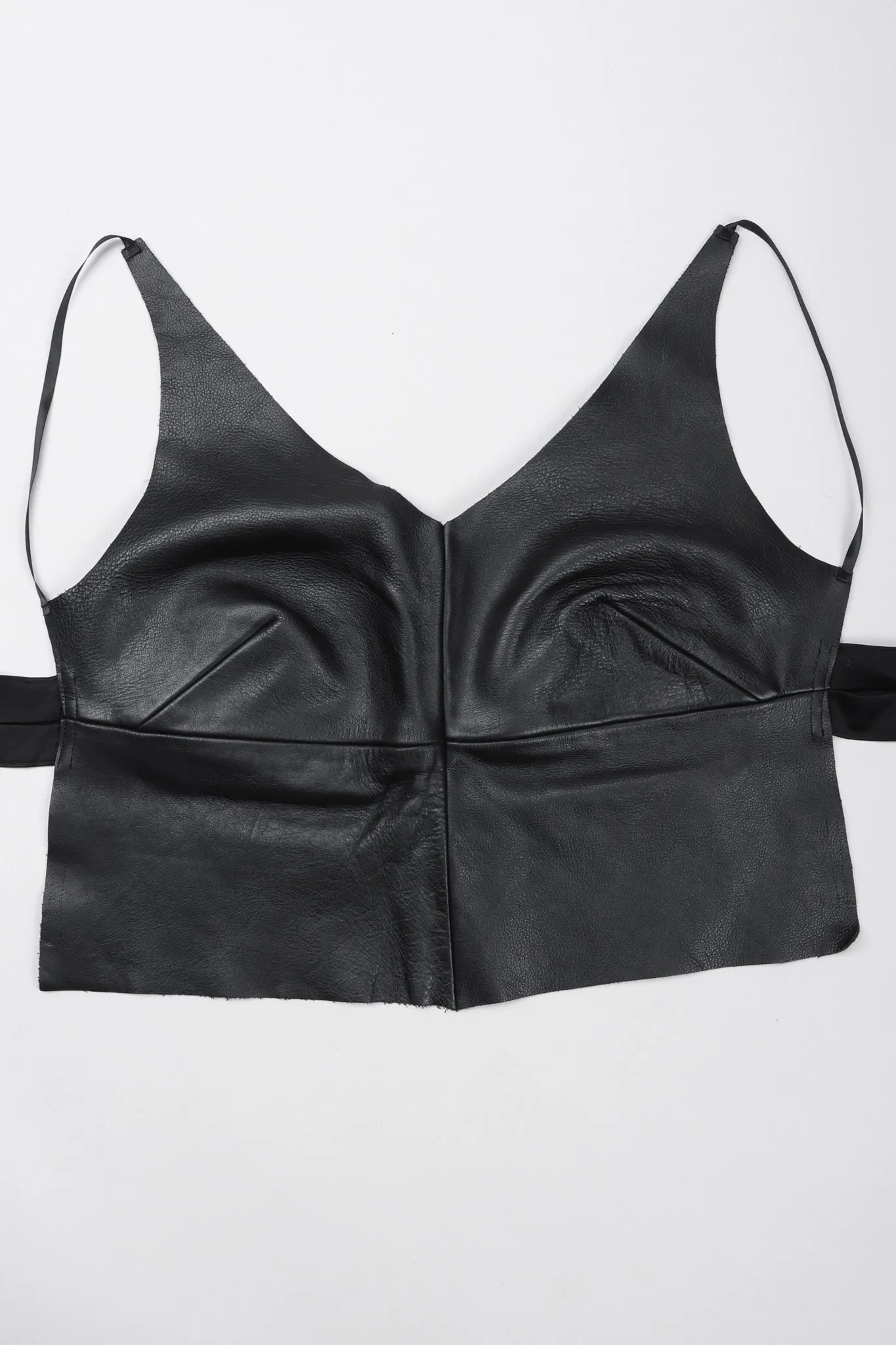 Leather Tie-Back Camisole