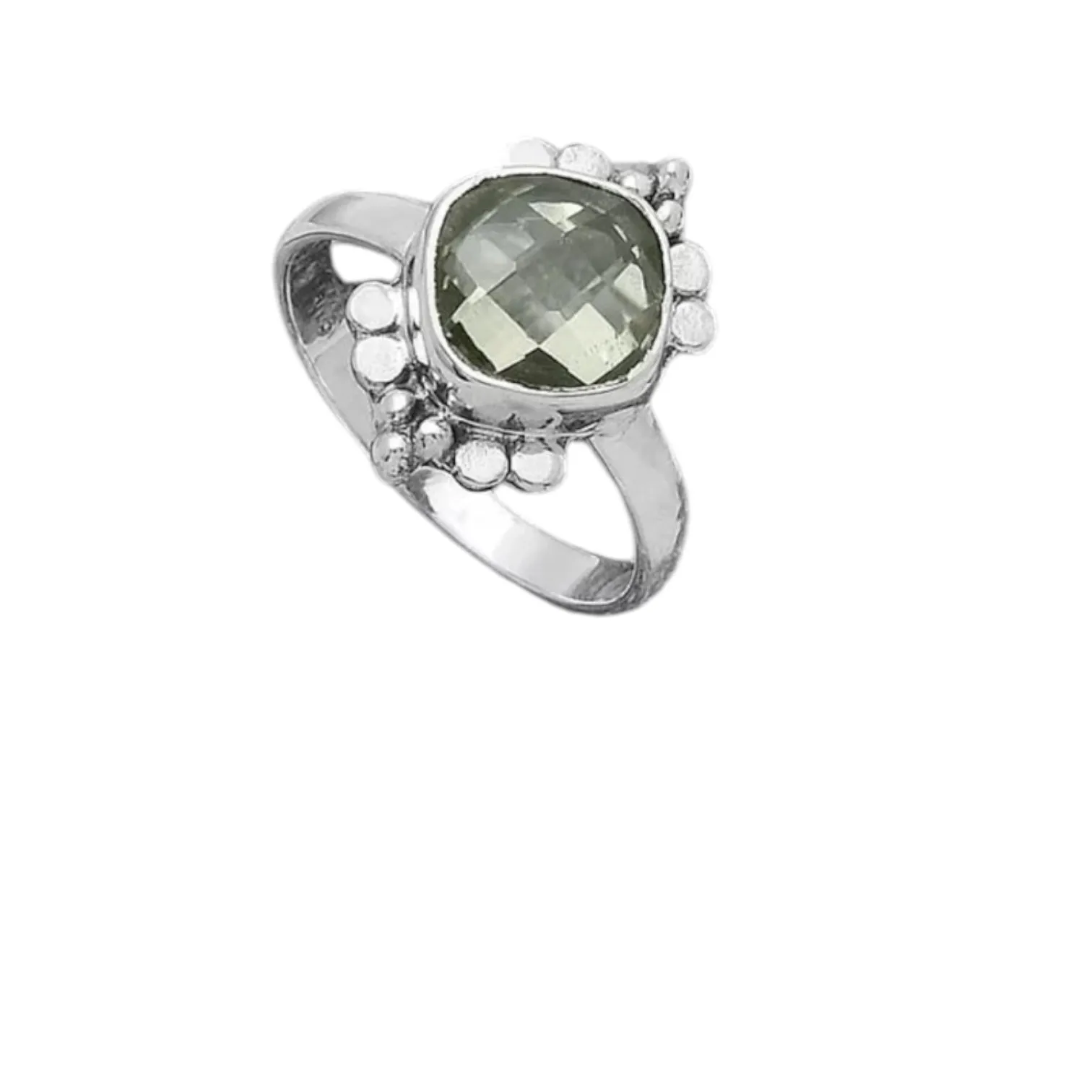 Lemon Quartz Solid 925 Sterling Silver Ring 8