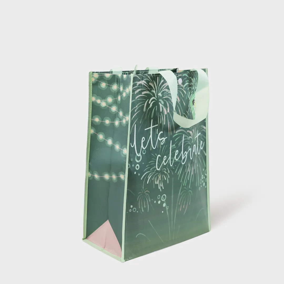 Let's Celebrate | Large | Reusable Gift Bag   QR Greeting Card