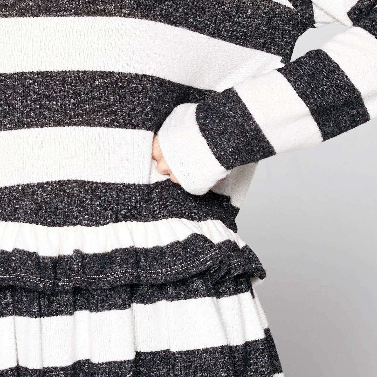 Little Ruffle Hacci Stripe Top