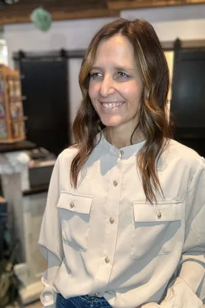 Loni Silky Button Up