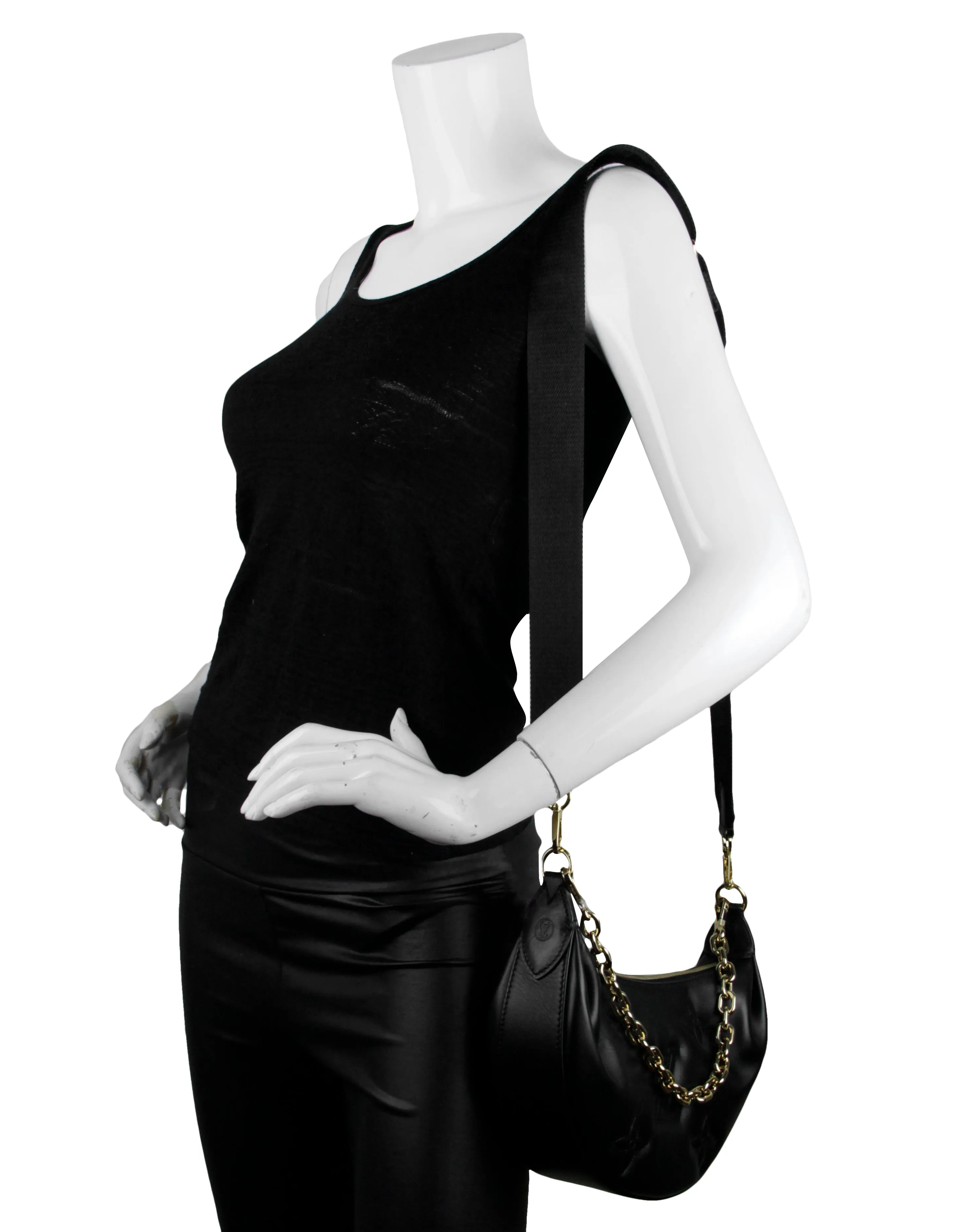 Louis Vuitton Black Leather Over The Moon Crossbody Bag