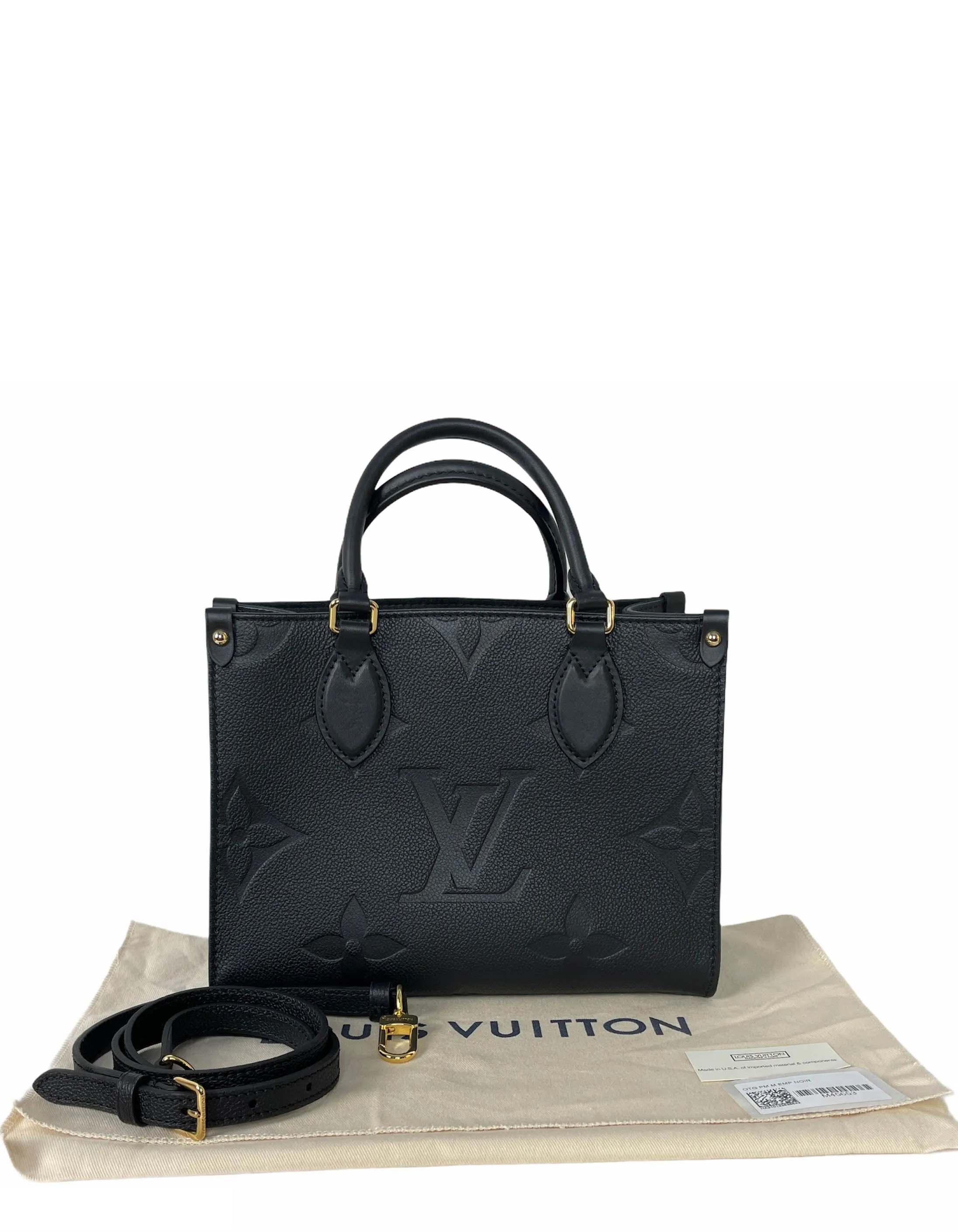 Louis Vuitton Black Monogram Giant Onthego PM Crossbody Bag