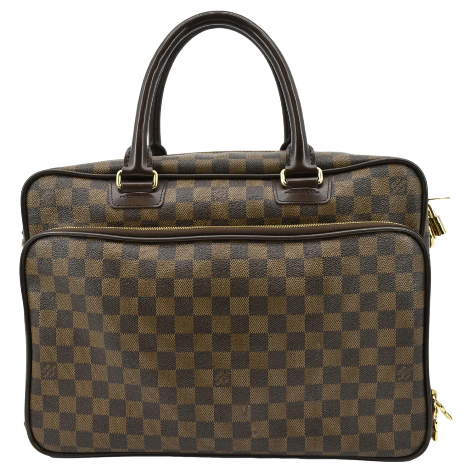 LOUIS VUITTON Icare Damier Ebene Briefcase Bag Brown