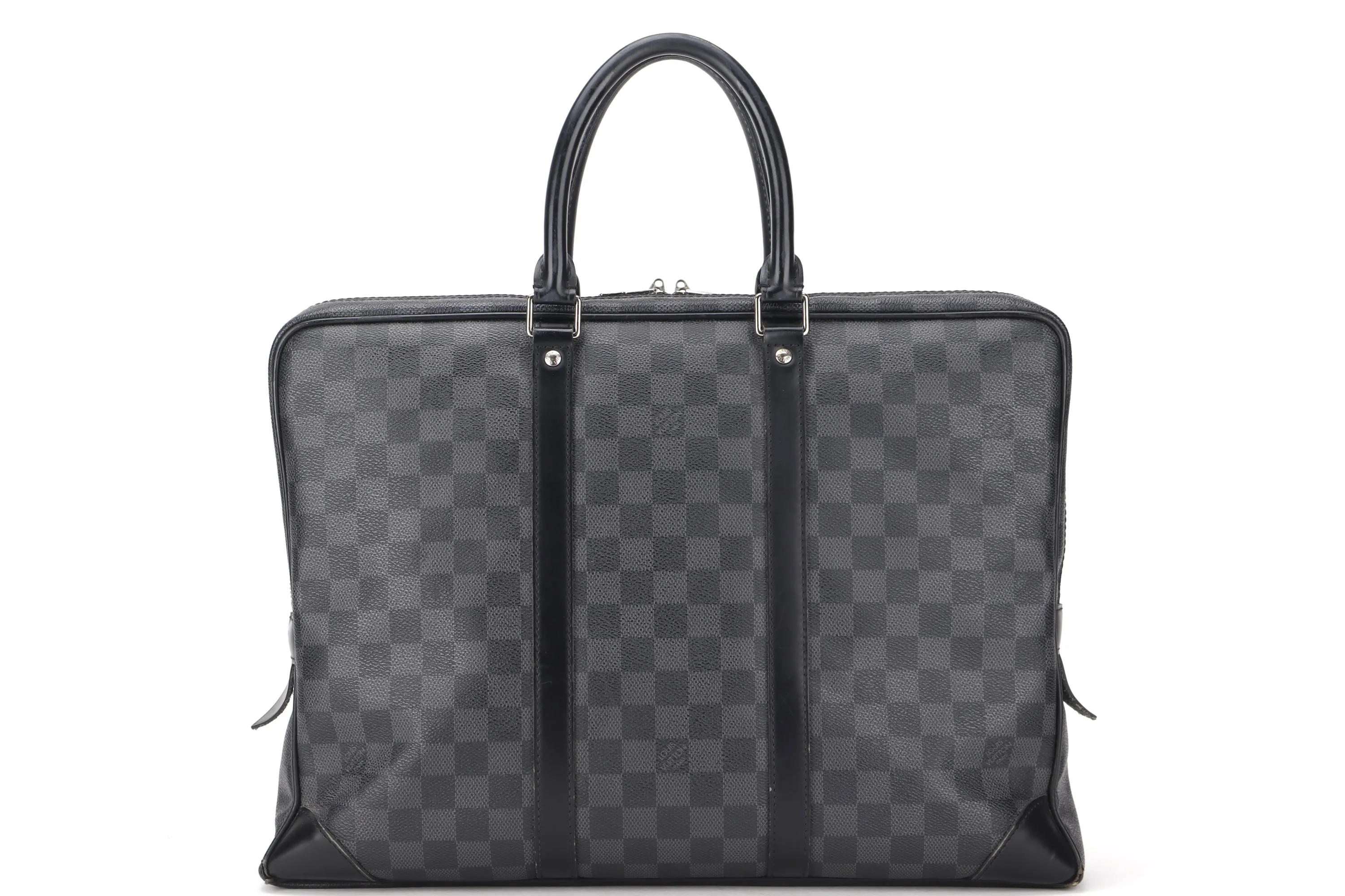 LOUIS VUITTON N41123 VOYAGE DOCUMENT BAG (BA2130) DAMIER GRAPHITE, WITH DUST COVER