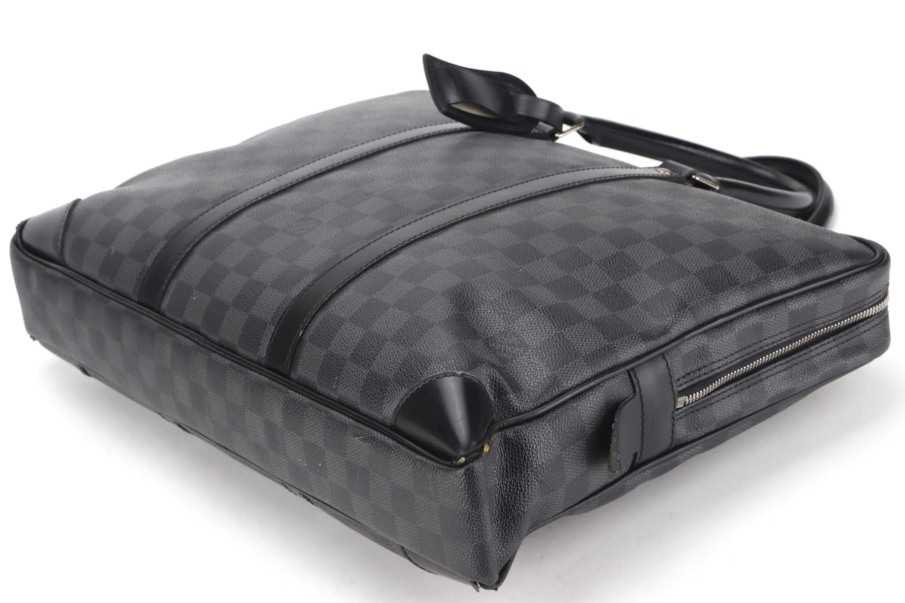 LOUIS VUITTON N41123 VOYAGE DOCUMENT BAG (BA2130) DAMIER GRAPHITE, WITH DUST COVER