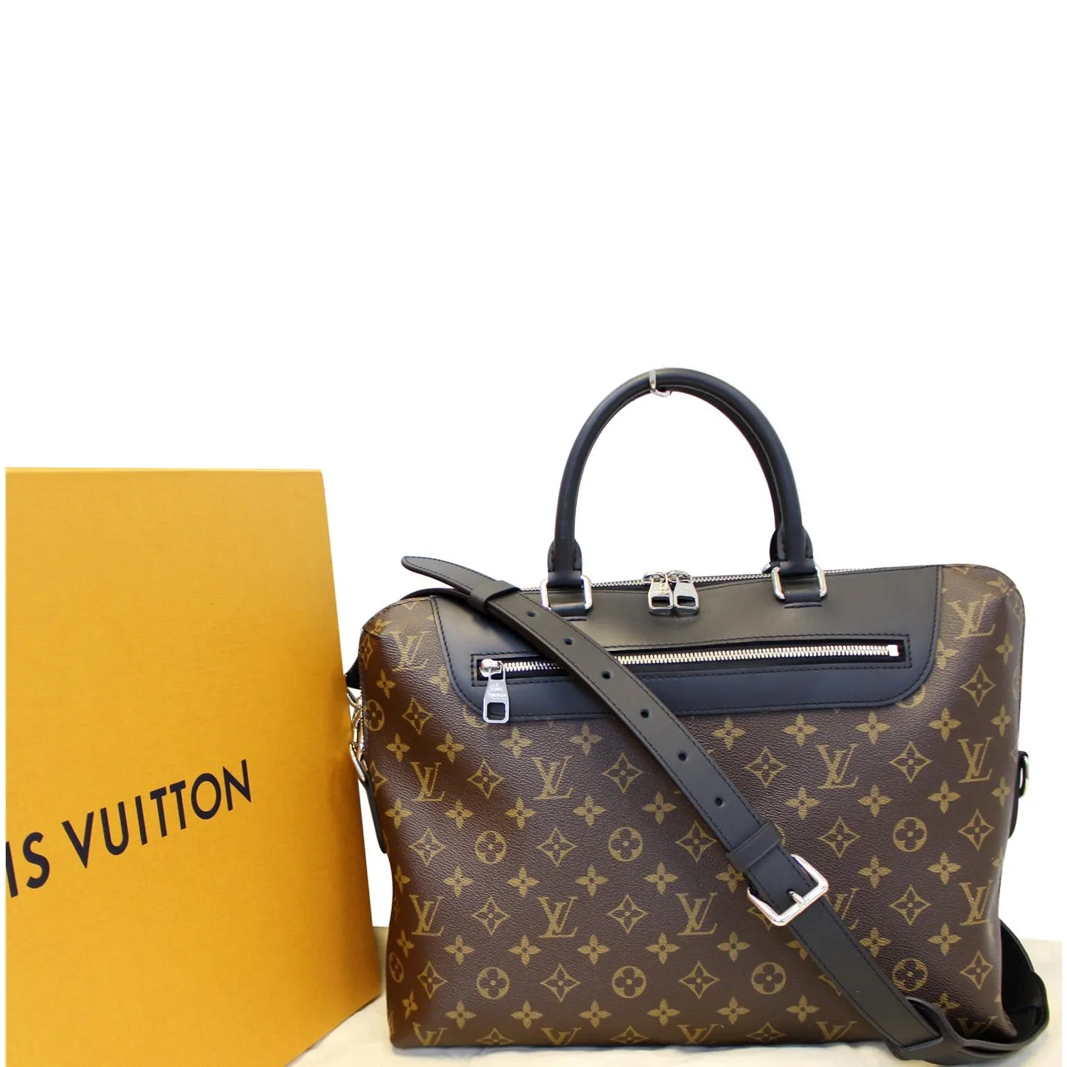 LOUIS VUITTON Porte-Documents Jour Monogram Macassar Briefcase Bag