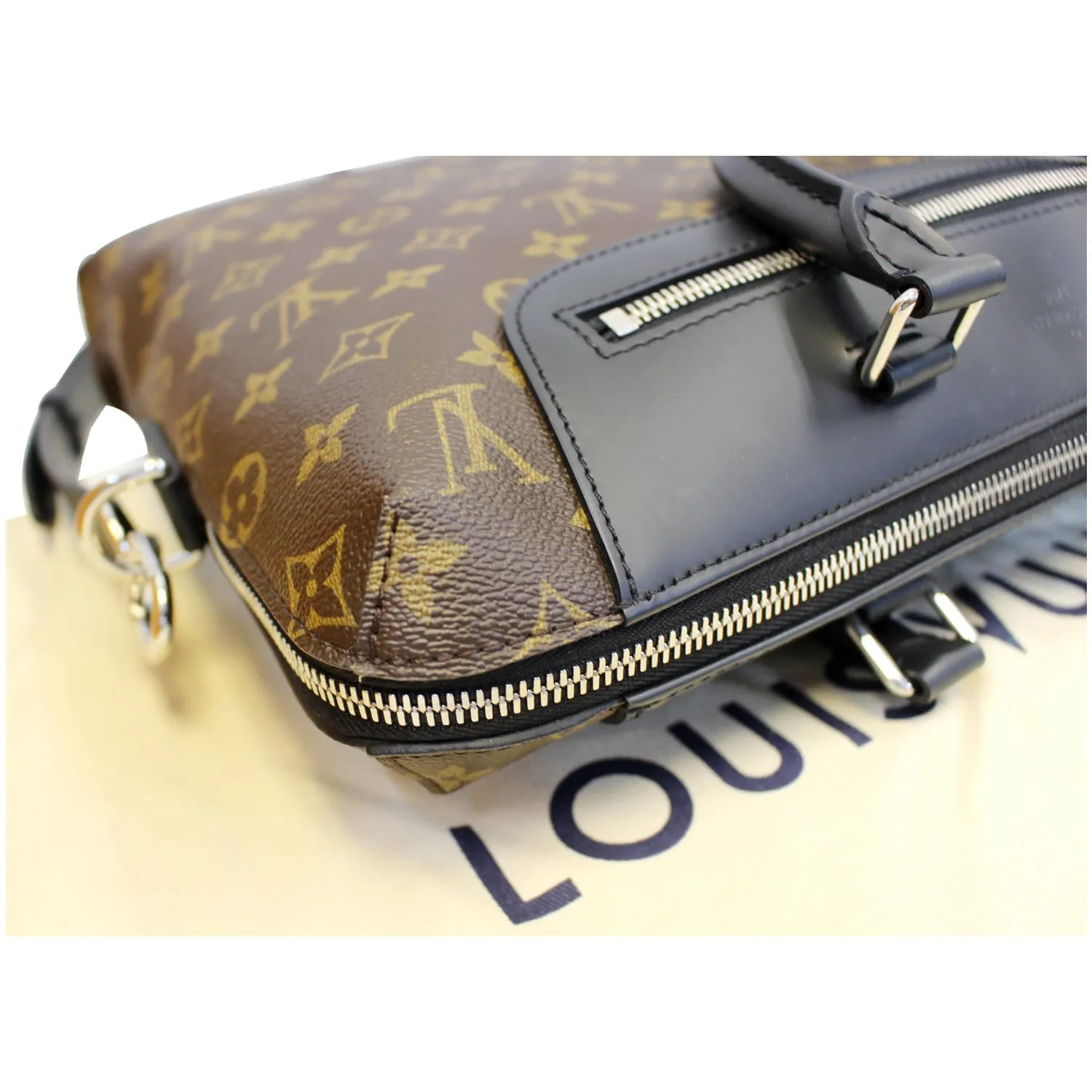 LOUIS VUITTON Porte-Documents Jour Monogram Macassar Briefcase Bag