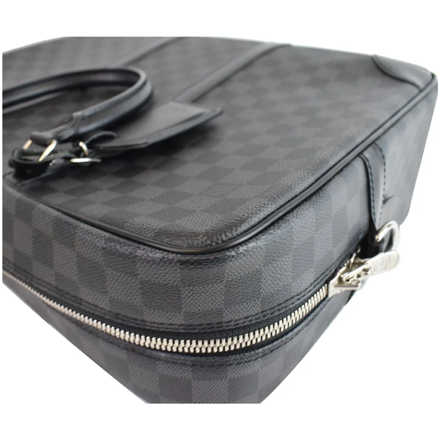 LOUIS VUITTON Porte Documents Voyage GM Damier Graphite Briefcase Bag Black