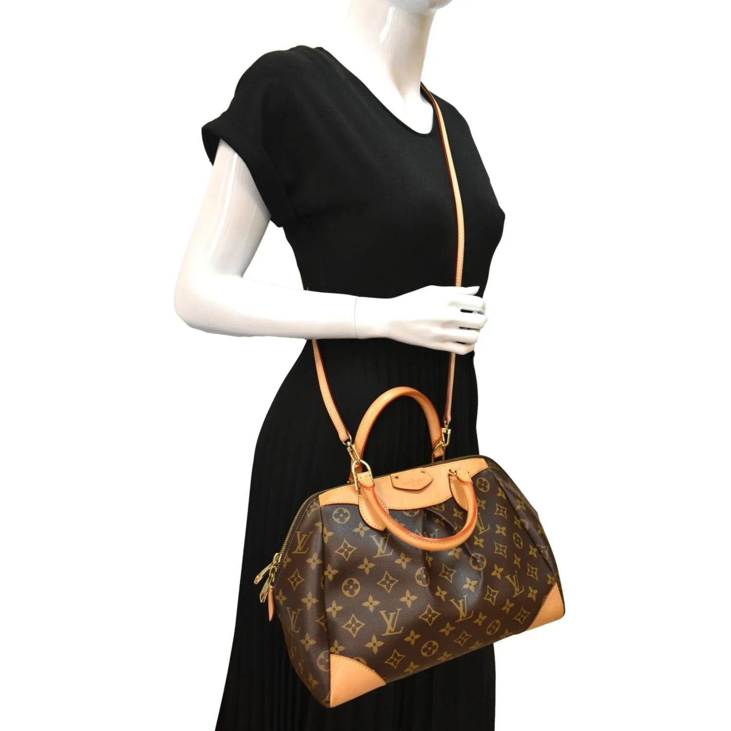 LOUIS VUITTON Segur Monogram Canvas Crossbody Bag Brown
