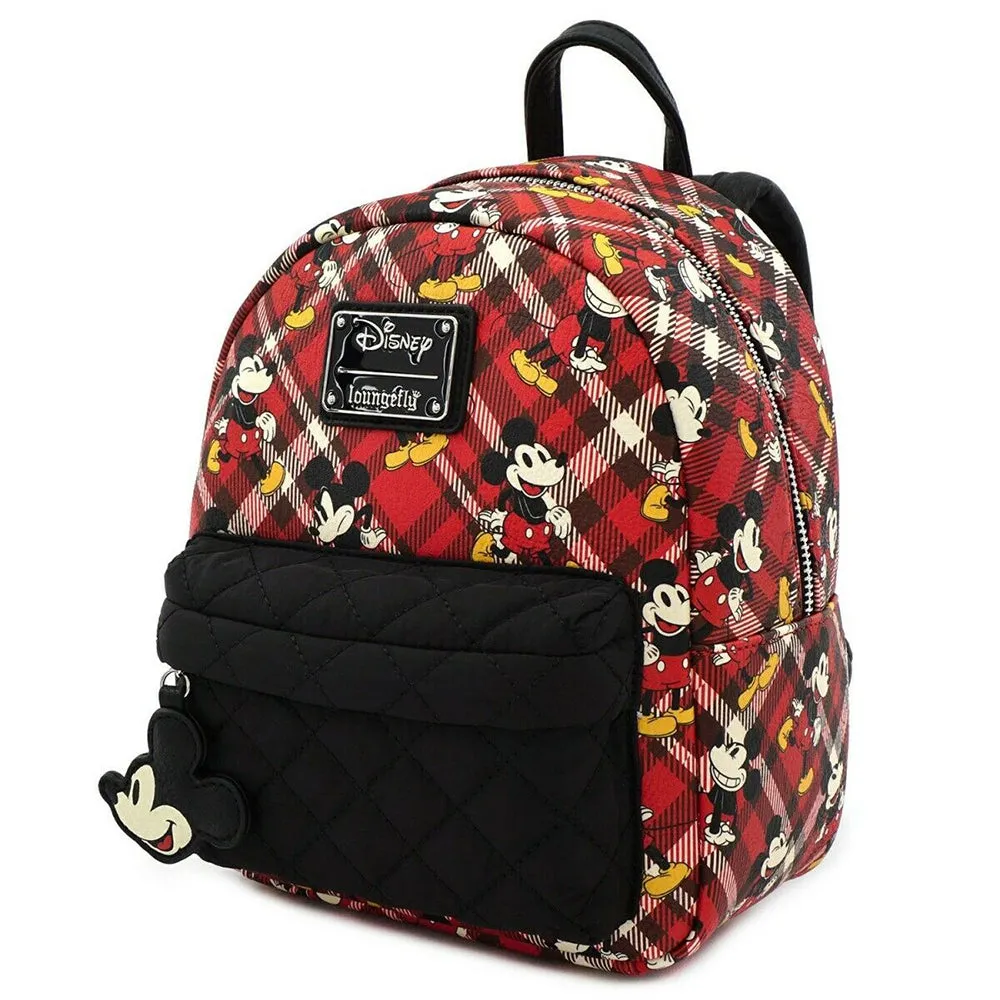 Loungefly Disney Mickey Mouse Plaid Mini Backpack
