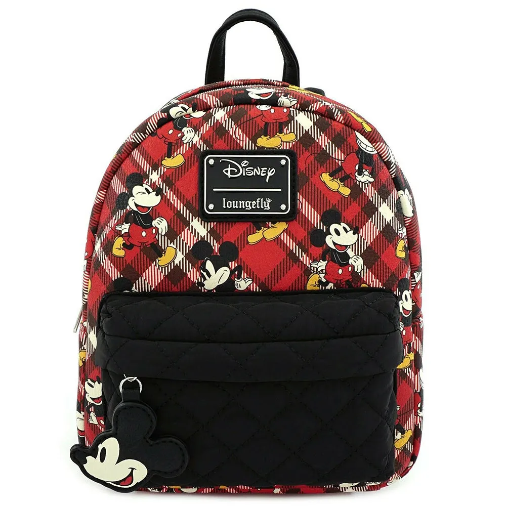 Loungefly Disney Mickey Mouse Plaid Mini Backpack