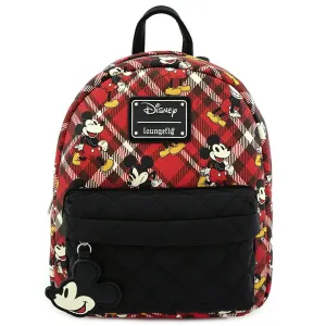 Loungefly Disney Mickey Mouse Plaid Mini Backpack