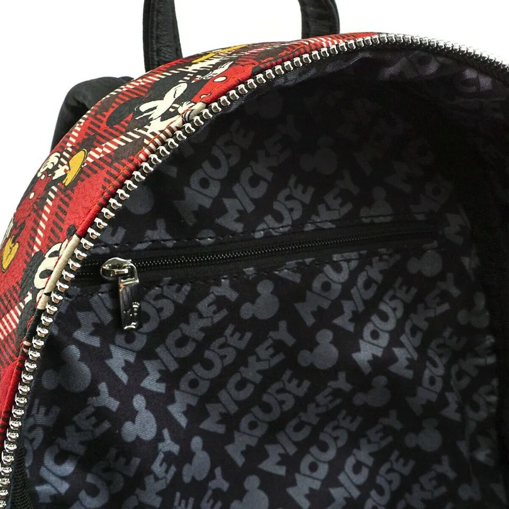 Loungefly Disney Mickey Mouse Plaid Mini Backpack