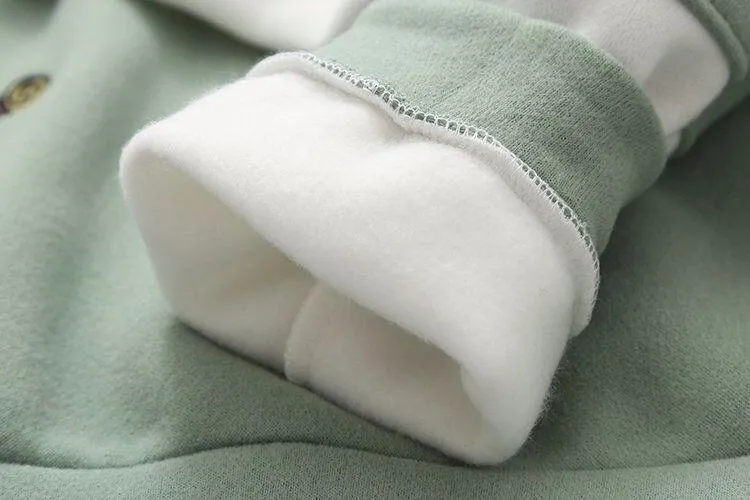 Love Nature Embroidery Thick Sweatshirt