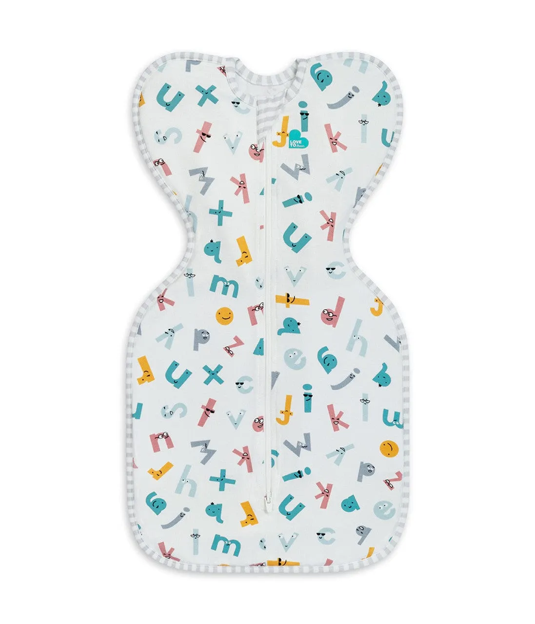 Love to Dream Swaddle Up™ECOVERO™ Moderate Alphabet Soup White