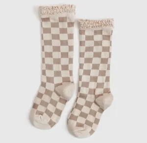 LSC checker socks - cream