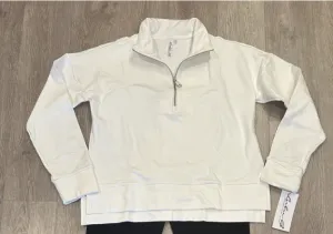 Lulu-B Half Zip Pullover White