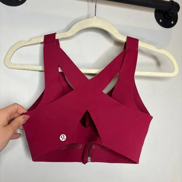 Lululemon Enlite Zip Front Bra Wild Berry