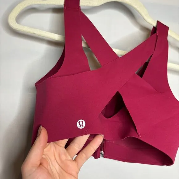 Lululemon Enlite Zip Front Bra Wild Berry