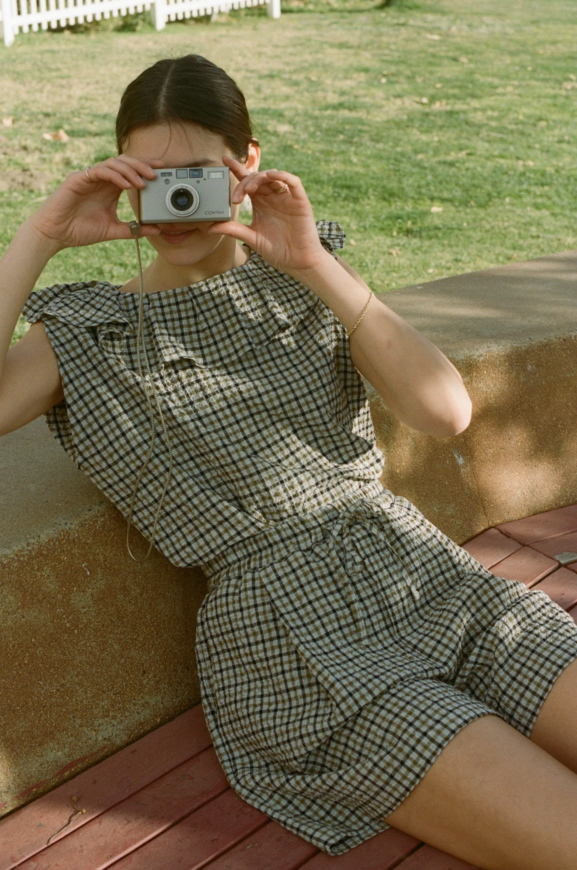 Lux top - checker