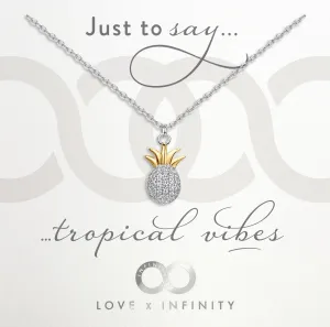 LXI Pineapple Pendant- Rhodium