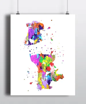 Macau Map Art Print - Unframed