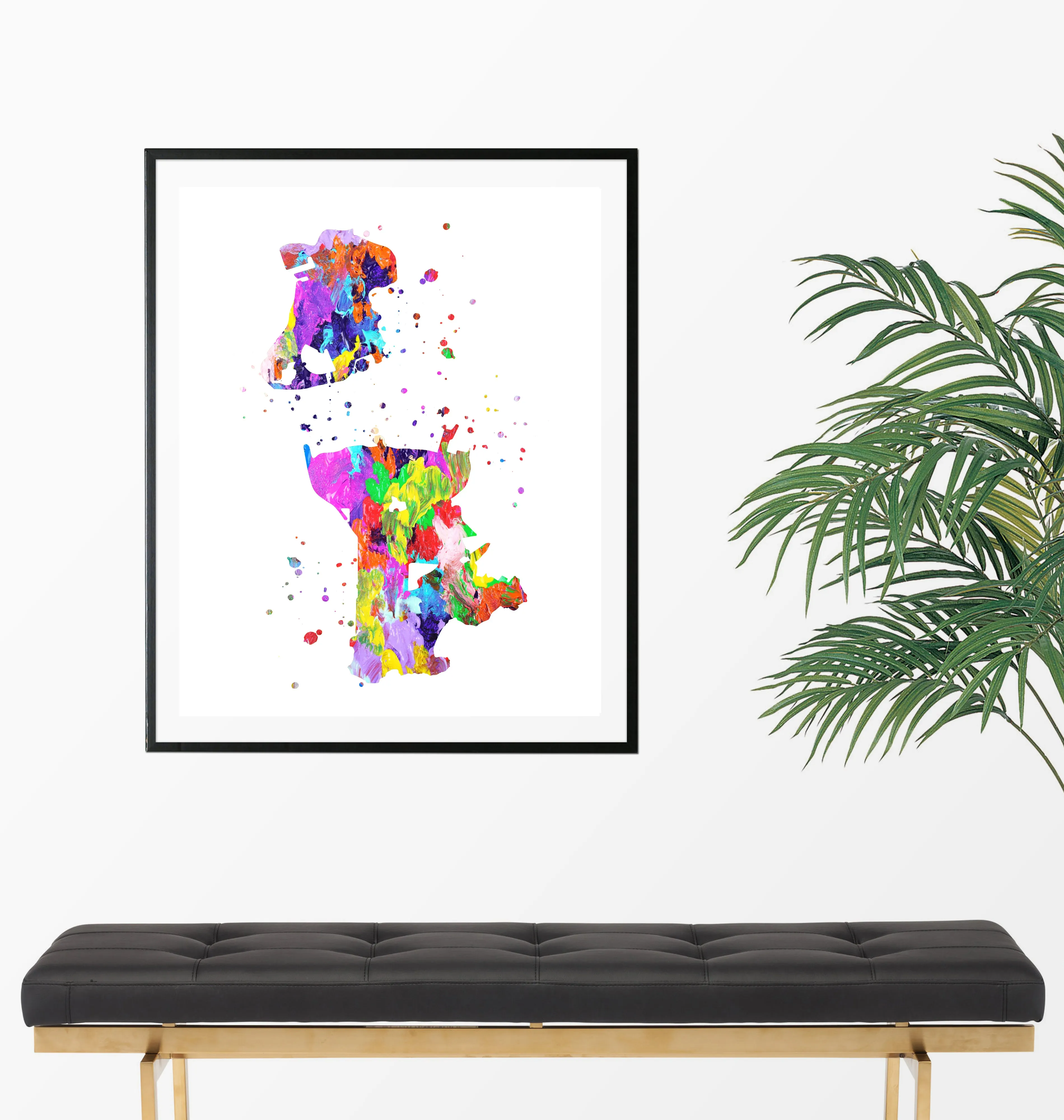 Macau Map Art Print - Unframed