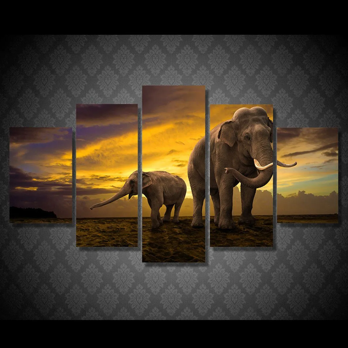Majestic Elephants Canvas