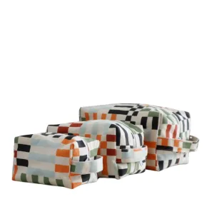 Makeup Bag - Multicolour Checker