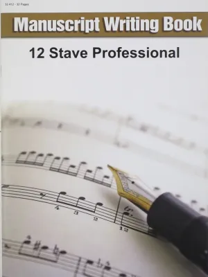 Manuscript Writing Book, 12 Stave Professional