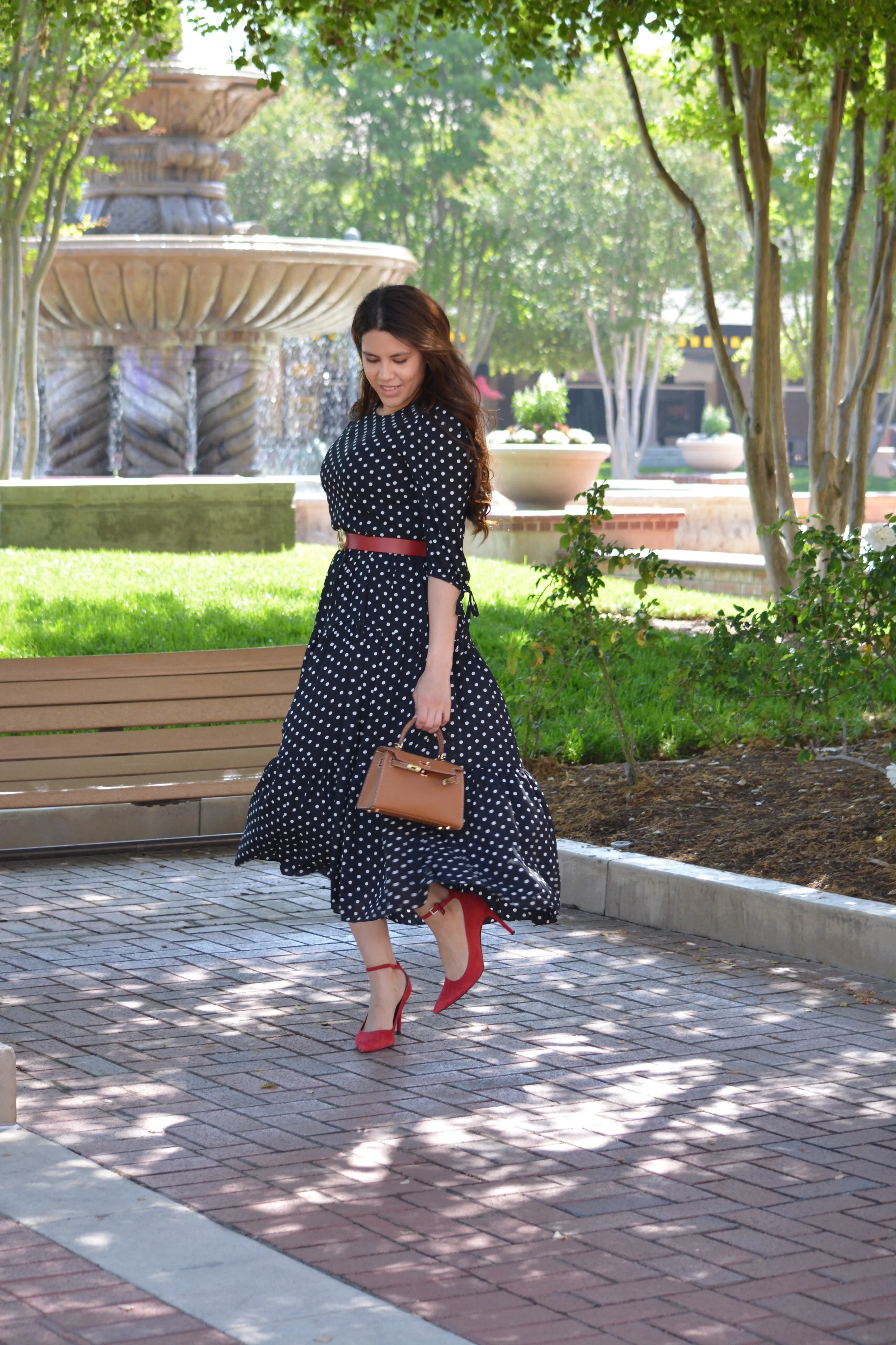 Marbella Black Polkadot Maxi Dress