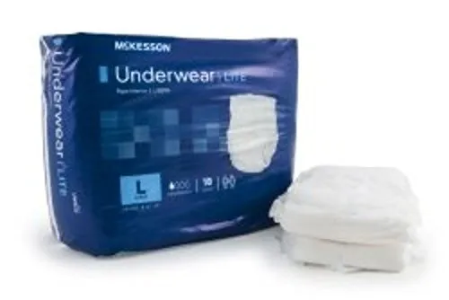 MCKESSON Absorbent Underwear McKesson Pull On Large Disposable Light Absorbency (#UWELG, Sold Per Bag)