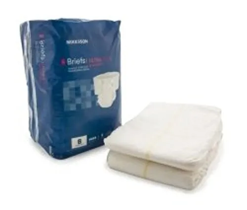 McKesson Incontinent Brief Tab Closure 3X-Large Disposable Heavy Absorbency (Bag of 8)