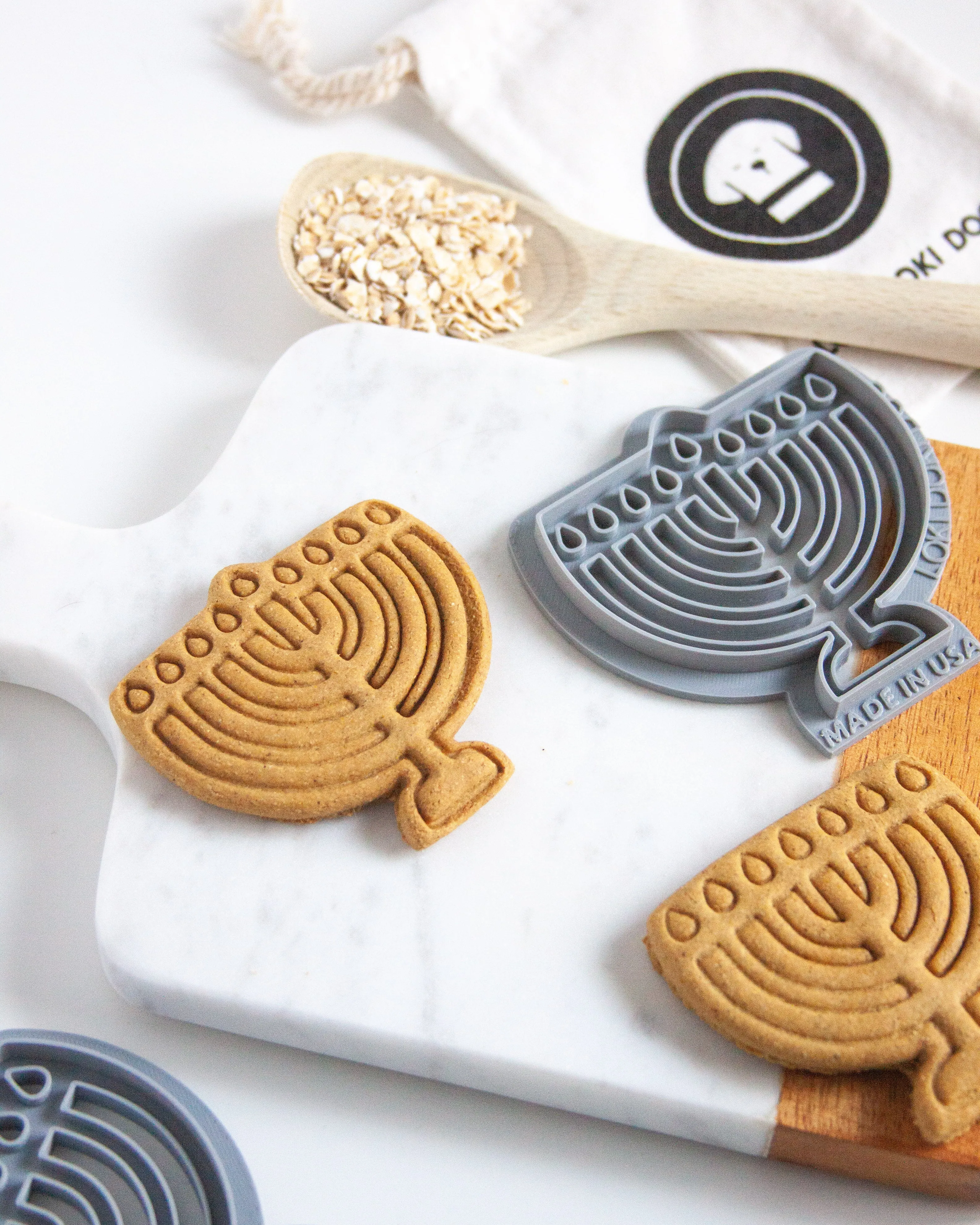 Menorah Cookie Cutter -  Hanukkah Dog Cookie Cutter