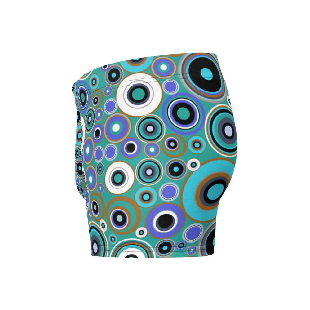 Mens Boxer Briefs | Blue Pattern | Mid Century Modern 60s Style