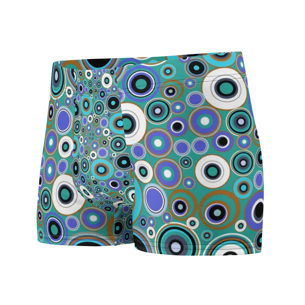 Mens Boxer Briefs | Blue Pattern | Mid Century Modern 60s Style