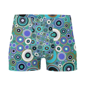 Mens Boxer Briefs | Blue Pattern | Mid Century Modern 60s Style