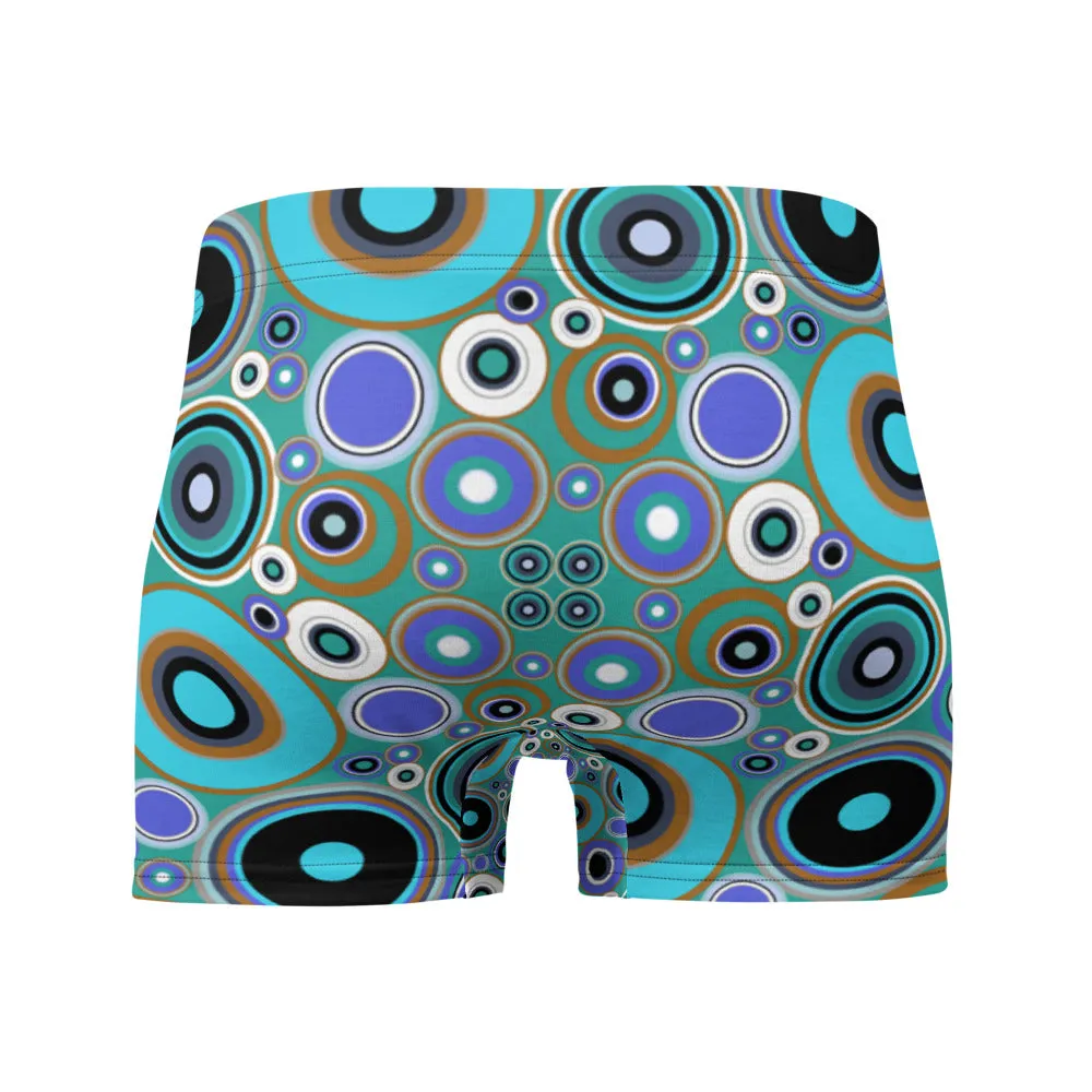 Mens Boxer Briefs | Blue Pattern | Mid Century Modern 60s Style