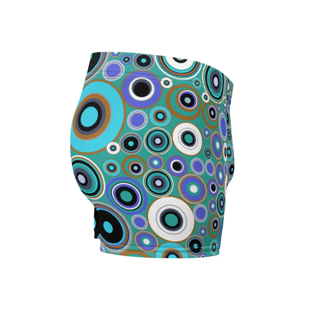 Mens Boxer Briefs | Blue Pattern | Mid Century Modern 60s Style