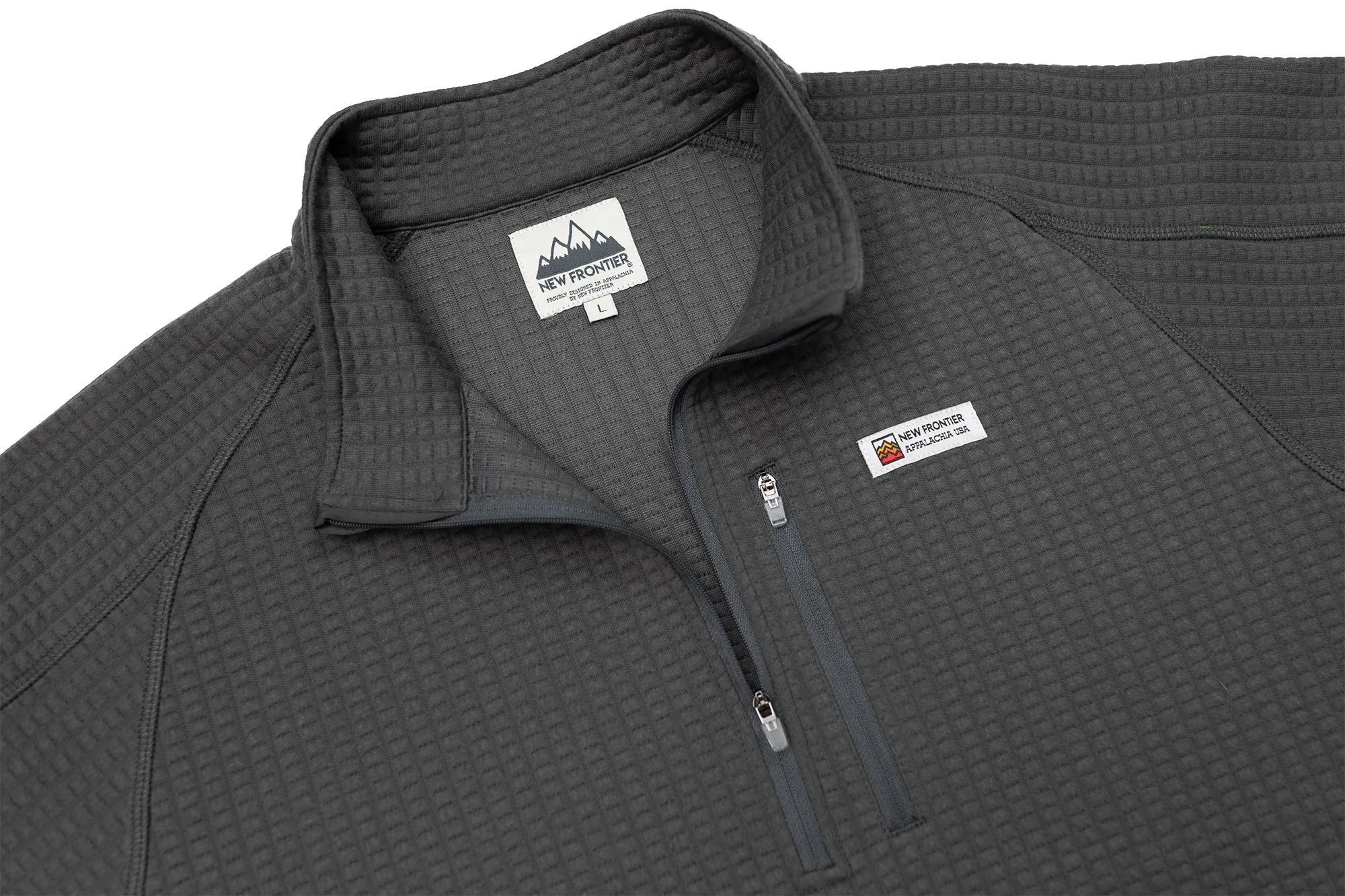 Men's Waffle 1/4 Zip Pullover (Carbon)