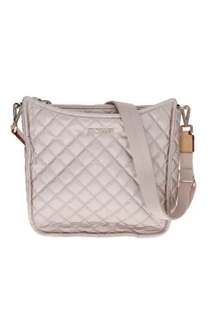 Metro Box Pale Rose Metallic Crossbody Bag