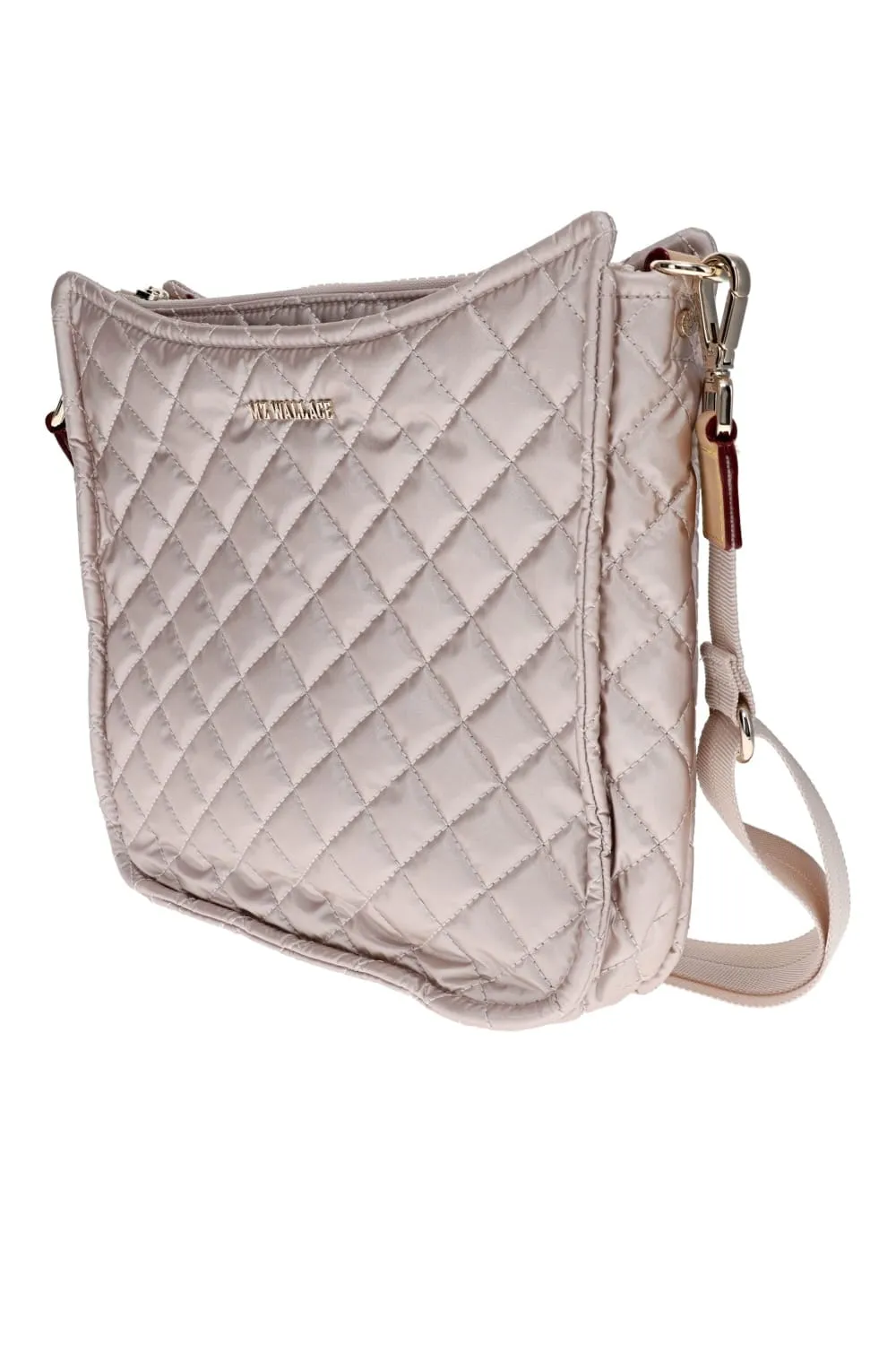 Metro Box Pale Rose Metallic Crossbody Bag