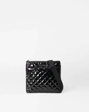 Metro Flat Crossbody | Black Lacquer