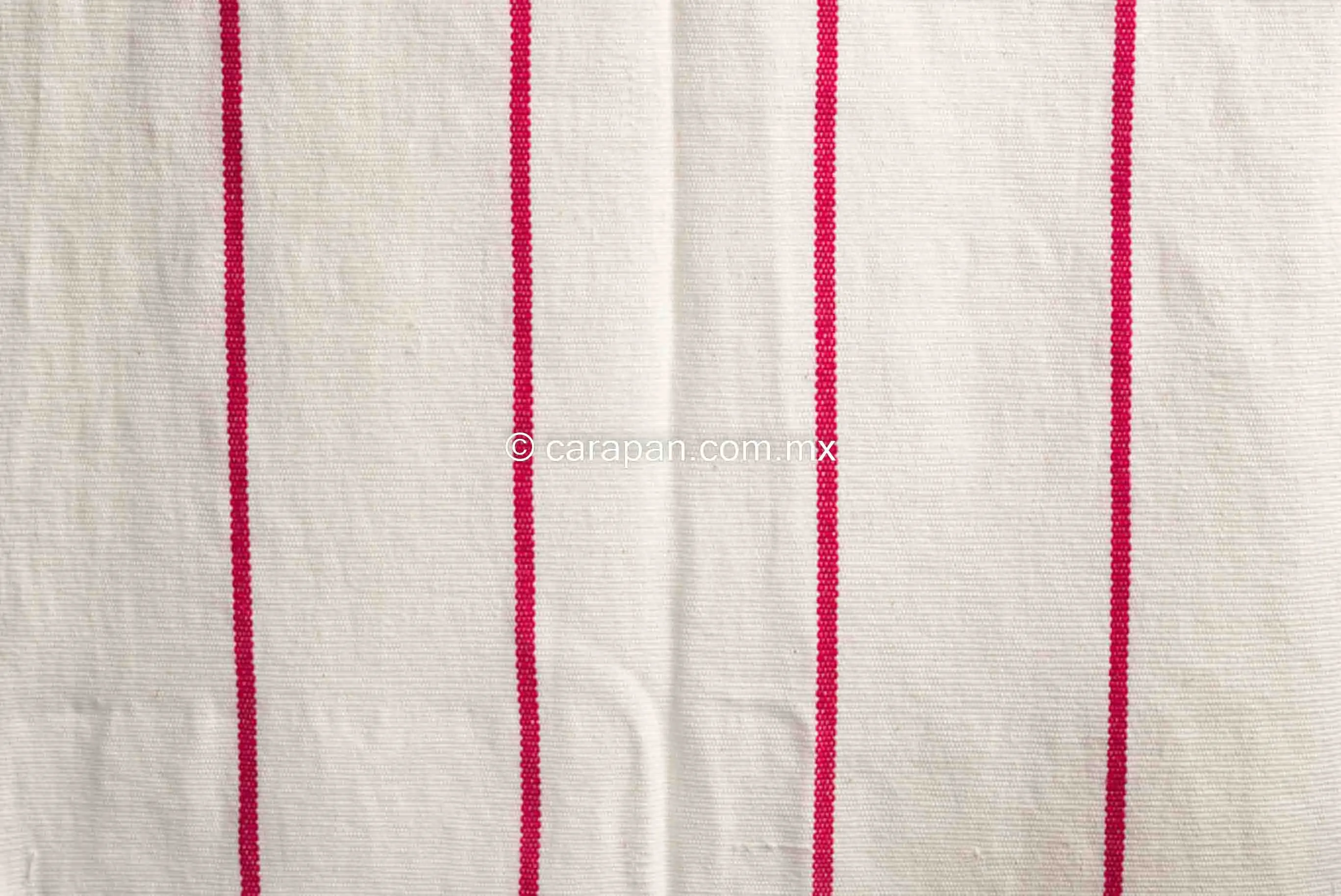 Mexican Rebozo White Shawl  w Red Stripes Back Strap Loomed Indigenous Textile