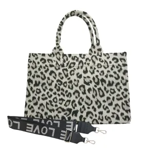 Midi East West Bag: Leopard
