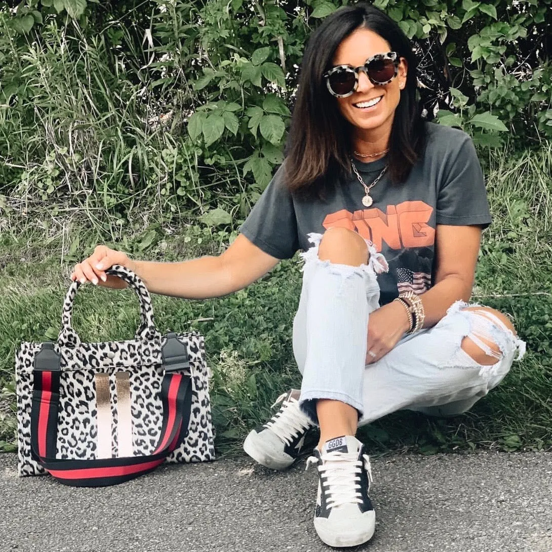 Midi East West Bag: Leopard