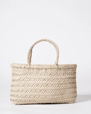 mini flat gora - pearl leather